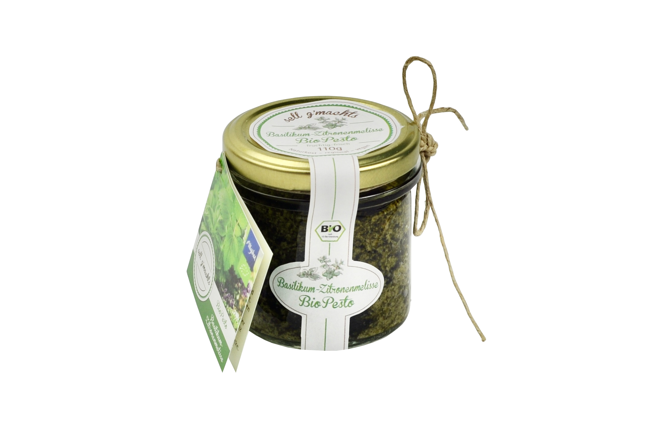 Basilikum-Zitronenmelisse Bio-Pesto | sell g&amp;#39;machts Shop